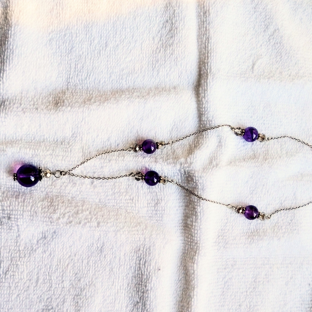 Alexis Purple Beaded Necklace